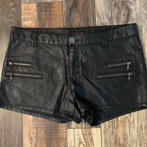 Faux Leather Shorts - Picture 1 of 9